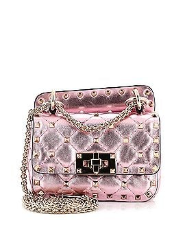 Valentino Garavani Rockstud Spike Flap Bag Quilted Leather Micro (view 1)