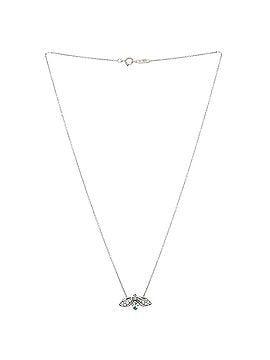 Tiffany & Co. Paper Flowers Firefly Pendant Necklace Platinum with Diamonds and Aquamarine Small (view 2)