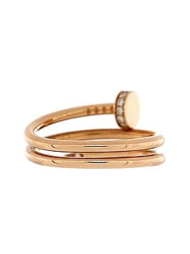Cartier Juste un Clou Double Ring 18K Rose Gold and Diamonds Small (view 2)