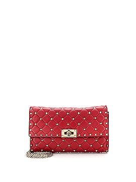 Valentino Garavani Rockstud Spike Wallet on Chain Quilted Leather Small (view 1)