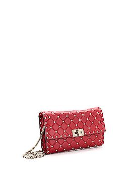 Valentino Garavani Rockstud Spike Wallet on Chain Quilted Leather Small (view 2)