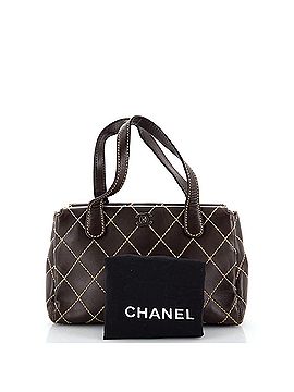 Chanel Surpique Compartment Tote Quilted Leather Medium (view 2)