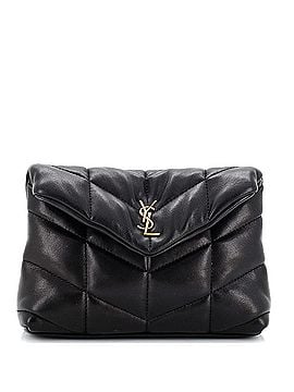 Saint Laurent LouLou Puffer Clutch Leather Small (view 1)