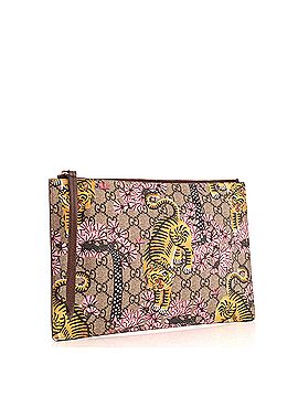 Gucci Zipped Pouch Bengal Print GG Coated Canvas Large (view 2)