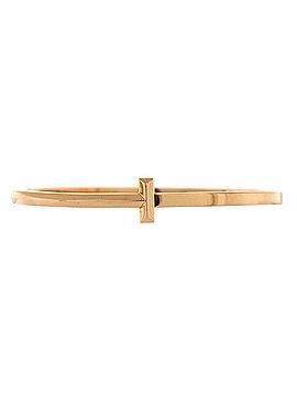 Tiffany & Co. T1 Hinged Bangle Bracelet 18K Yellow Gold Narrow (view 1)