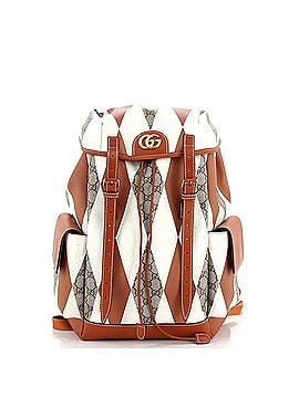 Gucci Ophidia Flap Backpack GG Coated Canvas Medium (view 1)