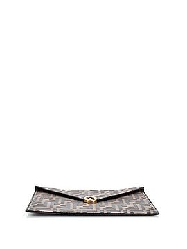 Fendi F is Fendi Envelope Flat Pouch Zucca Embossed Leather Large (view 2)
