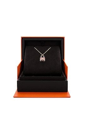 Hermès Amulettes Constance Pendant NM Necklace 18K Rose Gold and Pink Sapphires (view 2)