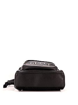 Gucci Logo Front Pocket Backpack Printed Leather (view 2)