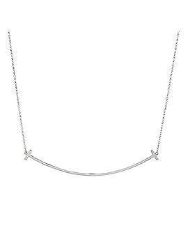 Tiffany & Co. T Smile Pendant Necklace 18K White Gold Large (view 1)