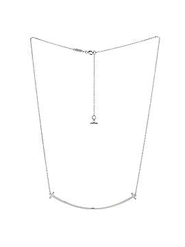 Tiffany & Co. T Smile Pendant Necklace 18K White Gold Large (view 2)