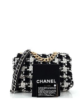 Chanel 19 Flap Bag Quilted Houndstooth Tweed and Ribbon Medium (view 2)