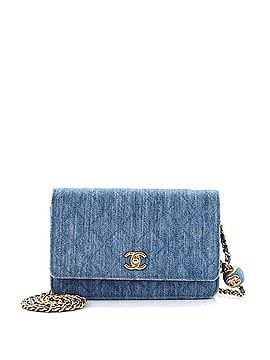 Chanel Pearl Crush Wallet on Chain Quilted Denim (view 1)