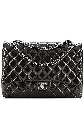 Chanel Classic Double Flap Bag Quilted Patent Maxi (view 1)