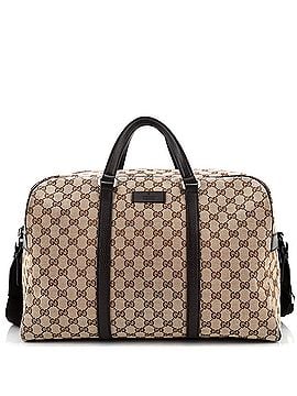 Gucci Convertible Boston Carry On Duffle Bag (Outlet) GG Canvas Medium (view 1)