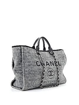 Chanel Deauville Tote Raffia with Glitter Detail Large (view 2)