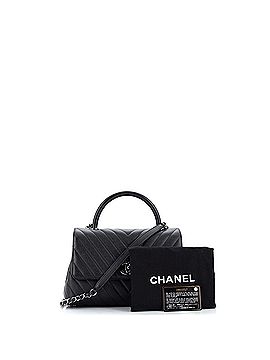 Chanel Coco Top Handle Bag Chevron Caviar Small (view 2)