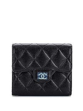 Chanel CC Compact Classic Flap Wallet Quilted Caviar (view 1)