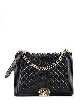 Chanel Boy Flap Bag Quilted Glazed Calfskin Large (view 1)