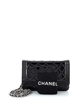 Chanel Boy Wallet on Chain Quilted Patent (view 2)