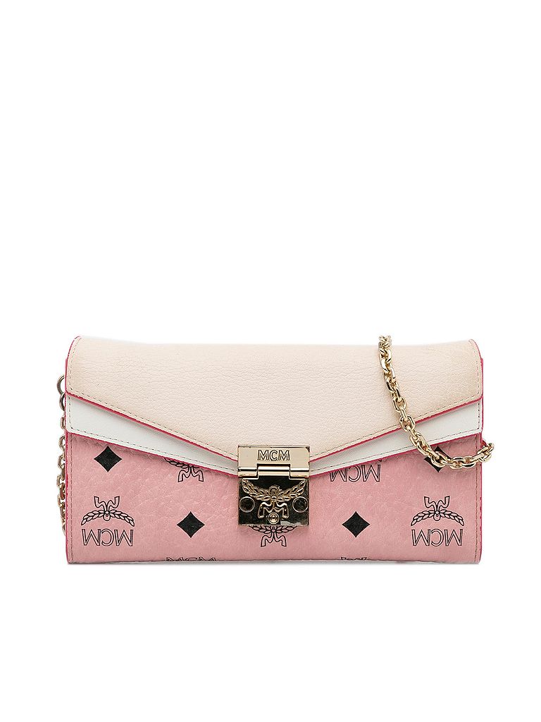 MCM 100% Coated Canvas Pink Visetos Millie Flap Leather Crossbody Bag One Size - photo 1