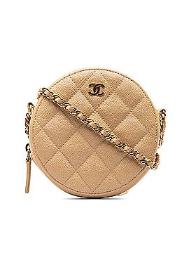 Chanel CC Quilted Caviar Round Crossbody (view 1)