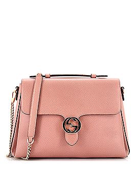 Gucci Interlocking Top Handle Bag (Outlet) Leather Medium (view 1)