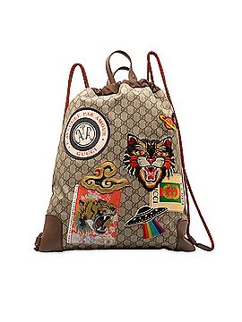 Gucci GG Supreme Courrier Drawstring Backpack (view 1)