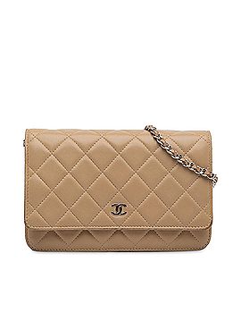 Chanel CC Classic Lambskin Wallet On Chain (view 1)
