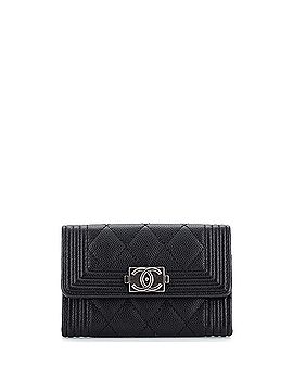 Chanel Boy Flap Card Case Quilted Lambskin (view 1)