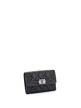 Chanel Boy Flap Card Case Quilted Lambskin (view 2)