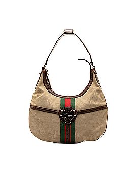 Gucci Web Reins Canvas Hobo Bag (view 1)