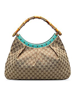 Gucci GG Canvas Bamboo Studded Handbag (view 1)