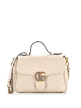 Gucci GG Marmont Top Handle Flap Bag Matelasse Leather Small (view 1)