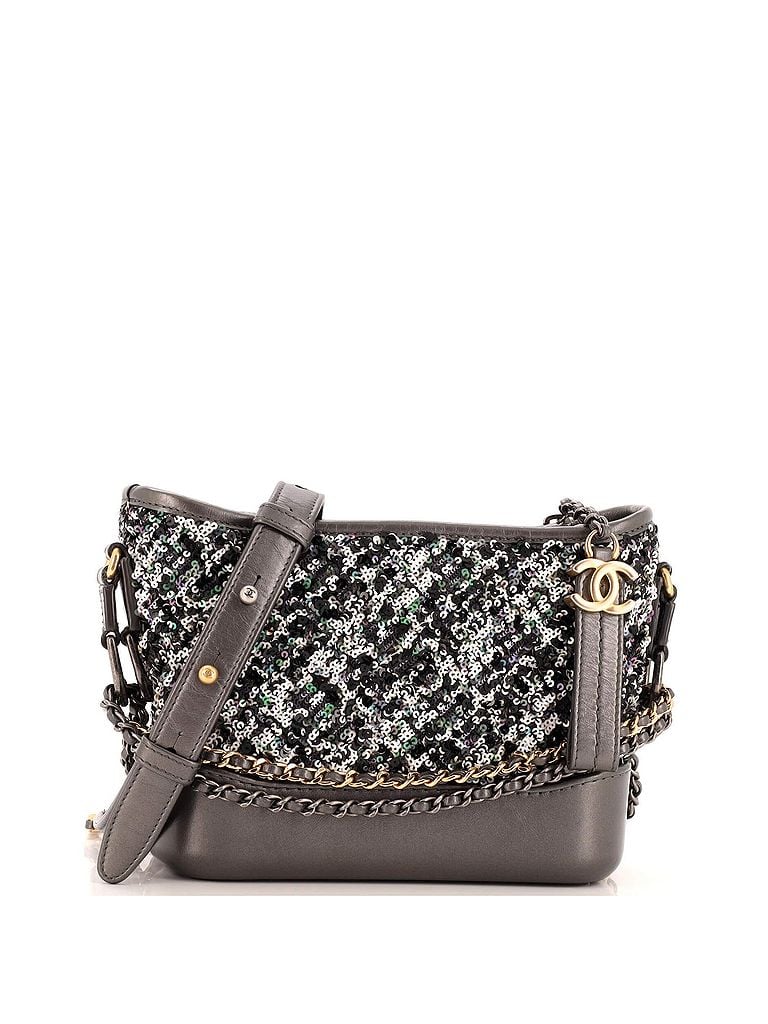 Chanel 100% Other Gray Gabrielle Hobo Sequins Small One Size - photo 1