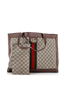 Gucci Disney Three Little Pigs Ophidia Soft Open Tote GG Coated Canvas East West (view 2)