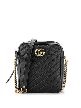 Gucci GG Marmont Double Zip Camera Bag Diagonal Quilted Leather Mini (view 1)