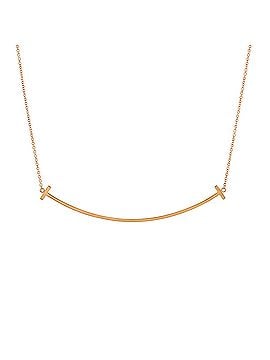 Tiffany & Co. T Smile Pendant Necklace 18K Rose Gold Large (view 1)