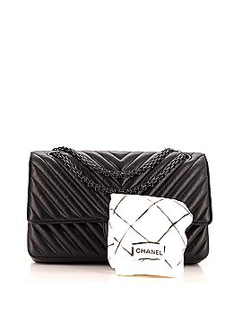 Chanel So Black Reissue 2.55 Flap Bag Chevron Aged Calfskin 226 (view 2)