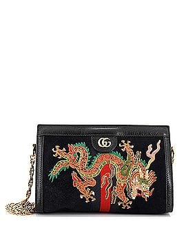 Gucci Ophidia Chain Shoulder Bag Embroidered Suede Small (view 1)