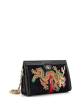 Gucci Ophidia Chain Shoulder Bag Embroidered Suede Small (view 2)
