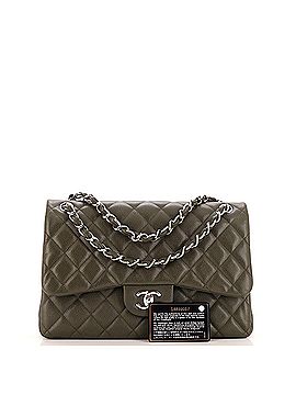 Chanel Vintage Classic Double Flap Bag Quilted Caviar Jumbo (view 2)