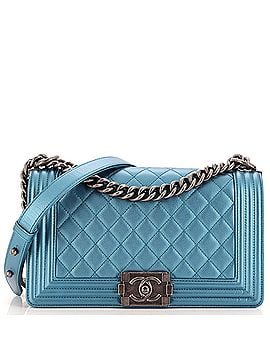 Chanel Boy Flap Bag Quilted Metallic Caviar Old Medium (view 1)