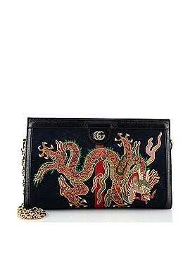 Gucci Ophidia Chain Shoulder Bag Embroidered Suede Medium (view 1)