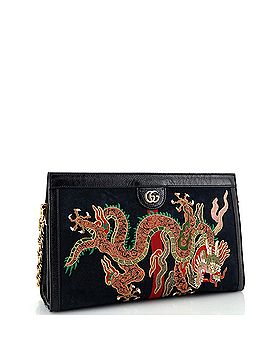 Gucci Ophidia Chain Shoulder Bag Embroidered Suede Medium (view 2)