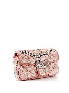 Gucci GG Marmont Flap Bag Diagonal Quilted Sequins Mini (view 2)
