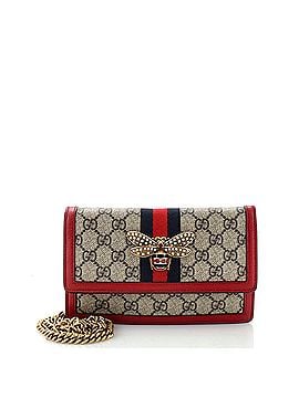 Gucci Queen Margaret Chain Wallet GG Coated Canvas Mini (view 1)