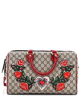 Gucci Convertible Boston Bag Embroidered GG Coated Canvas Medium (view 1)
