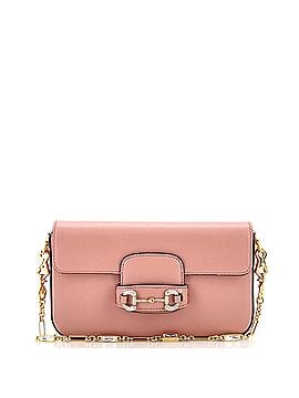 Gucci Horsebit 1955 Shoulder Bag Leather with Crystal Detail Mini (view 1)