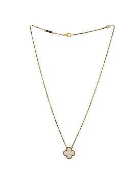 Van Cleef & Arpels Vintage Alhambra Pendant Necklace 18K Yellow Gold and Mother of Pearl (view 2)
